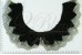 Noir Chiffon Ruffle Collar, Black, Large size